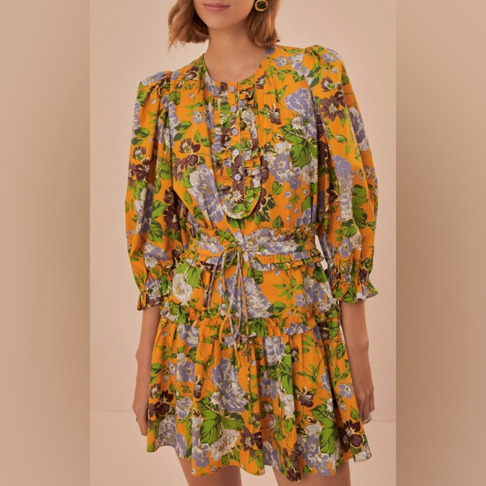 farm rio Yellow Multi Size L Dress